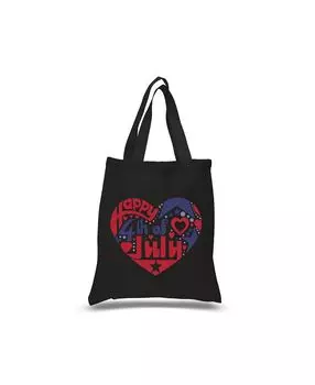 Сердце на 4 июля — сумка Word Art LA Pop Art, черный