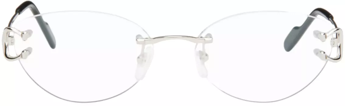 Серебряные очки CT0487O Cartier