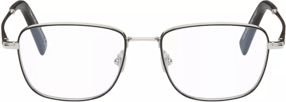 Серебряные синие квадратные очки TOM FORD