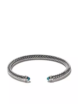 Серебряный браслет Cable Classics с топазом и бриллиантами David Yurman