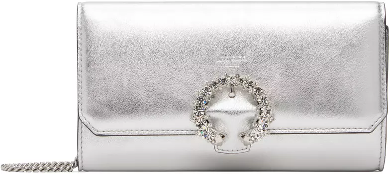 Серебряный кошелек/сумка на цепочке Jimmy Choo