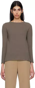Серо-коричневый свитер Georg S Max Mara