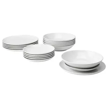 Сервиз 18 шт, белый, GODMIDDAG IKEA