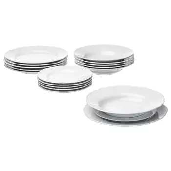 Сервиз 18 шт, белый, UPPLAGA IKEA