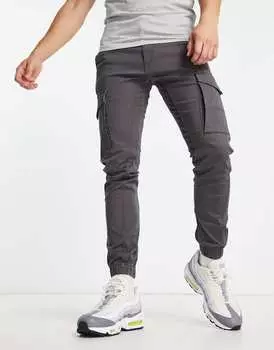 Серые брюки карго с манжетами Jack & Jones Intelligence