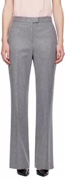 Серые брюки с люверсами MSGM
