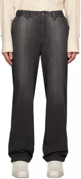 Серые брюки со шнуровкой Solid Homme