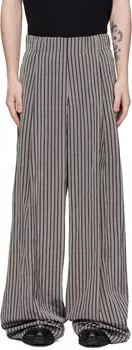 Серые брюки в полоску Dries Van Noten