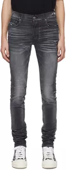 Серые джинсовые шорты AMIRI