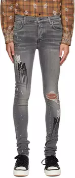 Серые джинсы MA Stencil AMIRI