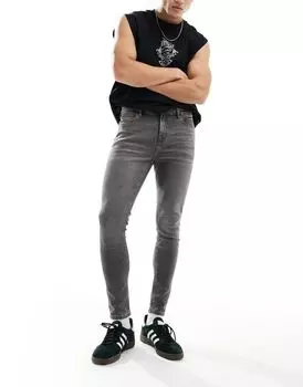 Серые джинсы Power-Stretch ASOS DESIGN