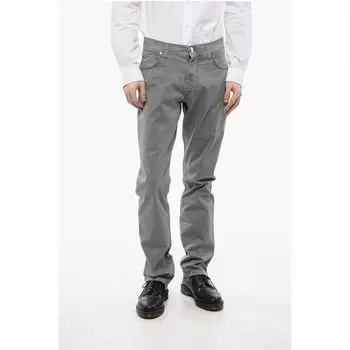 Серые хлопковые джинсы Деним Corneliani, Gray