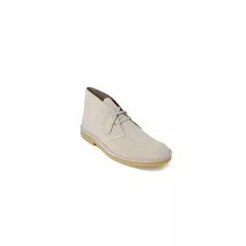 Серые кожаные ботинки Clarks