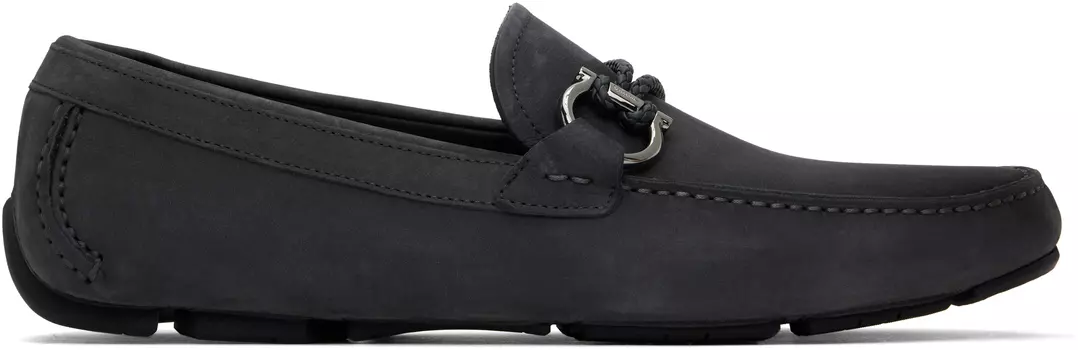 Серые мокасины Gancini Driver Ferragamo