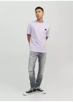 Серые мужские джинсовые брюки с заниженной талией Jack & Jones