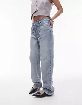Серые отбеливающие джинсы Topshop Solice