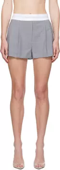 Серые плиссированные шорты Alexander Wang