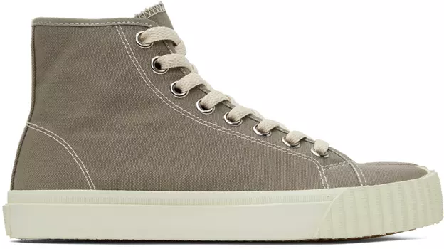 Серые высокие кеды Tabi Maison Margiela