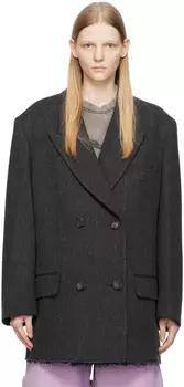 Серый двубортный пиджак Acne Studios