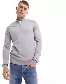 Серый джемпер на молнии River Island