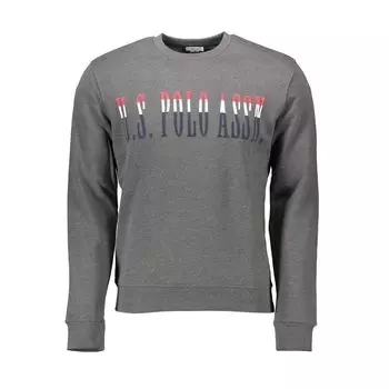Серый хлопковый мужской свитер U.S. Polo Assn.