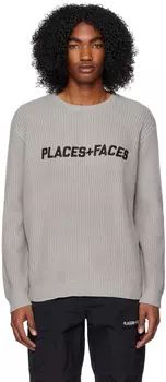 Серый плотный свитер PLACES+FACES
