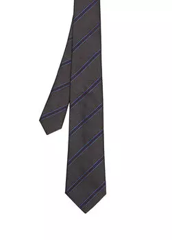 Серый шелковый галстук Canali, синий