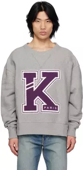 Серый свитшот Kenzo Paris Varsity
