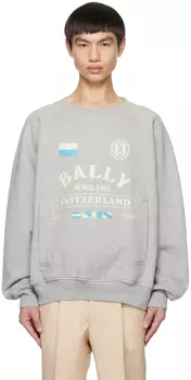 Серый свитшот с принтом Bally