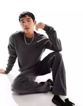 Серый вязаный джемпер Fred Perry