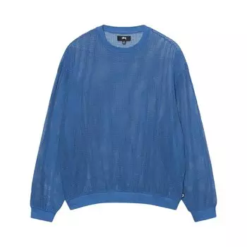 Сетчатая футболка с длинными рукавами Stussy Ocean Blue