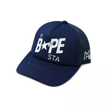 Сетчатая кепка BAPE Sta, темно-синяя