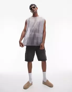 Сетчатая майка оверсайз Topman Space Dye