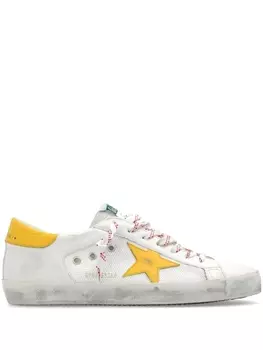 Сетчатые кеды Super-Star Golden Goose, белый