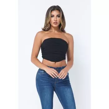 Сетчатый корсетный топ FASHNZFAB, черный
