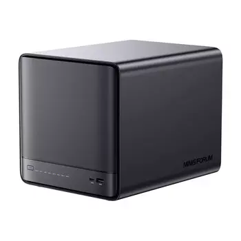 Сетевое хранилище Minisforum N5 Pro, 5 отсеков, 16 Гб, 128 Гб SSD, черный