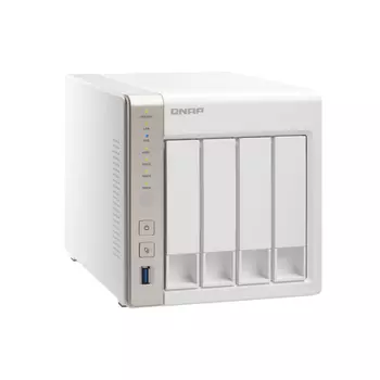 Сетевое хранилище QNAP TS-451, 4 отсека, 1 ГБ, без дисков, белый