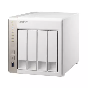 Сетевое хранилище QNAP TS-451, 4 отсека, 4 ГБ, без дисков, белый