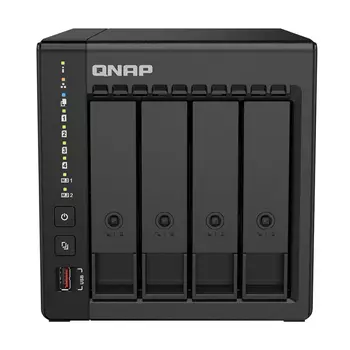 Сетевое хранилище QNAP TS-464C2, 4-дисковое, 8 ГБ, без дисков, чёрный