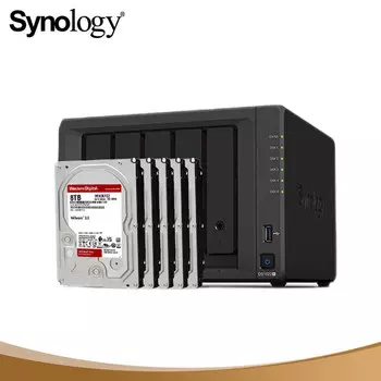 Сетевое хранилище Synology DS1522+ 5-дисковое с Western Digital Red WD40EFZX 8 ТБ