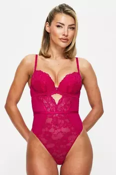 Сексуальное кружевное боди с планетарной подкладкой Ann Summers, розовый