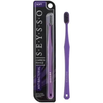 Seysso Carbon Antibacterial зубная щетка мягкая, 1 шт.