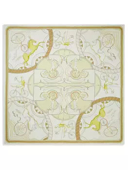 Шаль Acrobats Tory Burch, зеленый
