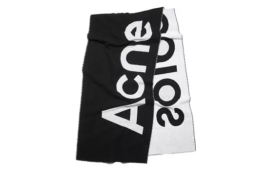 Шаль унисекс Acne Studios, Черно-белый