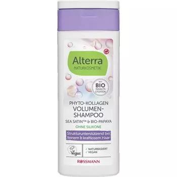 Шампунь для объема с фитоколлагеном Alterra NATURKOSMETIK, 200 ml