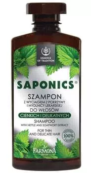 Шампунь для тонких и нежных волос, 330 мл Farmona, Saponics