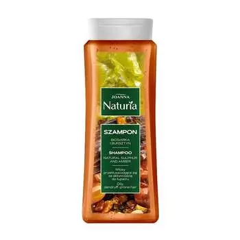 Шампунь для волос Joanna, Naturia, Biosulfur и Amber, 500 мл