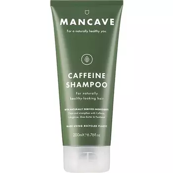 Шампунь ManCave с кофеином, 200 мл, очищает и укрепляет с помощью натуральных ингредиентов