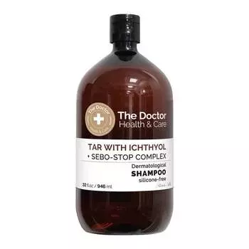 Шампунь против жирности волос деготь+ихтиол+себо-стоп комплекс, 946 мл The Doctor