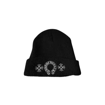 Шапка-бини Chrome Hearts в форме подковы, цвет Черный